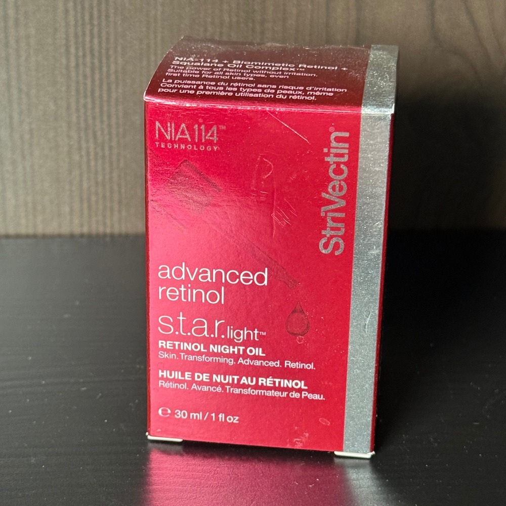 StriVectin Advanced Retinol STAR Light Retinol Night Oil 1oz NIA-114 New Box